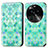 Leather Case Stands Fashionable Pattern Flip Cover Holder S02D for Oppo Find X6 Pro 5G Green