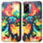 Leather Case Stands Fashionable Pattern Flip Cover Holder S02D for Oppo K10 5G India