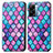 Leather Case Stands Fashionable Pattern Flip Cover Holder S02D for Oppo K10 5G India Purple