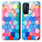 Leather Case Stands Fashionable Pattern Flip Cover Holder S02D for Oppo Reno5 A Colorful