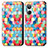 Leather Case Stands Fashionable Pattern Flip Cover Holder S02D for Realme 10 4G