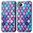 Leather Case Stands Fashionable Pattern Flip Cover Holder S02D for Realme C30s Purple