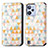 Leather Case Stands Fashionable Pattern Flip Cover Holder S02D for Realme C31