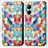 Leather Case Stands Fashionable Pattern Flip Cover Holder S02D for Realme C33