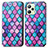 Leather Case Stands Fashionable Pattern Flip Cover Holder S02D for Realme C35