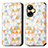 Leather Case Stands Fashionable Pattern Flip Cover Holder S02D for Realme C55