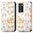 Leather Case Stands Fashionable Pattern Flip Cover Holder S02D for Realme GT Master Explorer 5G