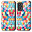 Leather Case Stands Fashionable Pattern Flip Cover Holder S02D for Realme GT Neo2 5G