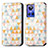 Leather Case Stands Fashionable Pattern Flip Cover Holder S02D for Realme GT Neo3 5G