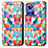 Leather Case Stands Fashionable Pattern Flip Cover Holder S02D for Realme GT Neo3 5G