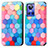 Leather Case Stands Fashionable Pattern Flip Cover Holder S02D for Realme GT Neo3 5G Colorful