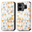 Leather Case Stands Fashionable Pattern Flip Cover Holder S02D for Realme GT Neo5 240W 5G White