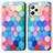 Leather Case Stands Fashionable Pattern Flip Cover Holder S02D for Realme Narzo 50A Prime Colorful