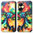 Leather Case Stands Fashionable Pattern Flip Cover Holder S02D for Realme Narzo N55 Mixed