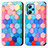 Leather Case Stands Fashionable Pattern Flip Cover Holder S02D for Realme Q5 5G Colorful