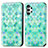 Leather Case Stands Fashionable Pattern Flip Cover Holder S02D for Samsung Galaxy A13 4G Green