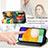 Leather Case Stands Fashionable Pattern Flip Cover Holder S02D for Samsung Galaxy A13 5G