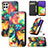 Leather Case Stands Fashionable Pattern Flip Cover Holder S02D for Samsung Galaxy A22 4G