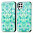 Leather Case Stands Fashionable Pattern Flip Cover Holder S02D for Samsung Galaxy A22 4G Green