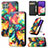 Leather Case Stands Fashionable Pattern Flip Cover Holder S02D for Samsung Galaxy A22 5G