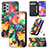 Leather Case Stands Fashionable Pattern Flip Cover Holder S02D for Samsung Galaxy A23 4G