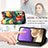 Leather Case Stands Fashionable Pattern Flip Cover Holder S02D for Samsung Galaxy A32 4G