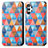 Leather Case Stands Fashionable Pattern Flip Cover Holder S02D for Samsung Galaxy A32 4G