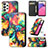 Leather Case Stands Fashionable Pattern Flip Cover Holder S02D for Samsung Galaxy A33 5G