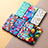 Leather Case Stands Fashionable Pattern Flip Cover Holder S02D for Samsung Galaxy A52 4G