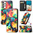 Leather Case Stands Fashionable Pattern Flip Cover Holder S02D for Samsung Galaxy A53 5G