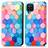 Leather Case Stands Fashionable Pattern Flip Cover Holder S02D for Samsung Galaxy F12 Colorful