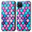 Leather Case Stands Fashionable Pattern Flip Cover Holder S02D for Samsung Galaxy F12 Purple