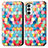 Leather Case Stands Fashionable Pattern Flip Cover Holder S02D for Samsung Galaxy F23 5G Mixed