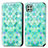 Leather Case Stands Fashionable Pattern Flip Cover Holder S02D for Samsung Galaxy F42 5G Green