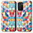 Leather Case Stands Fashionable Pattern Flip Cover Holder S02D for Samsung Galaxy M02s