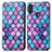 Leather Case Stands Fashionable Pattern Flip Cover Holder S02D for Samsung Galaxy M11 Purple