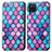 Leather Case Stands Fashionable Pattern Flip Cover Holder S02D for Samsung Galaxy M12 Purple