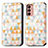 Leather Case Stands Fashionable Pattern Flip Cover Holder S02D for Samsung Galaxy M13 4G