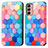 Leather Case Stands Fashionable Pattern Flip Cover Holder S02D for Samsung Galaxy M13 4G