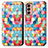 Leather Case Stands Fashionable Pattern Flip Cover Holder S02D for Samsung Galaxy M13 4G