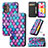 Leather Case Stands Fashionable Pattern Flip Cover Holder S02D for Samsung Galaxy M13 5G