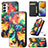 Leather Case Stands Fashionable Pattern Flip Cover Holder S02D for Samsung Galaxy M23 5G