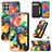 Leather Case Stands Fashionable Pattern Flip Cover Holder S02D for Samsung Galaxy M33 5G