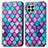 Leather Case Stands Fashionable Pattern Flip Cover Holder S02D for Samsung Galaxy M33 5G Purple