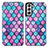 Leather Case Stands Fashionable Pattern Flip Cover Holder S02D for Samsung Galaxy S21 5G