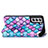 Leather Case Stands Fashionable Pattern Flip Cover Holder S02D for Samsung Galaxy S21 5G