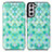 Leather Case Stands Fashionable Pattern Flip Cover Holder S02D for Samsung Galaxy S21 FE 5G