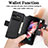 Leather Case Stands Fashionable Pattern Flip Cover Holder S02D for Samsung Galaxy Z Fold3 5G