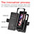 Leather Case Stands Fashionable Pattern Flip Cover Holder S02D for Samsung Galaxy Z Fold3 5G