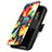 Leather Case Stands Fashionable Pattern Flip Cover Holder S02D for Samsung Galaxy Z Fold3 5G